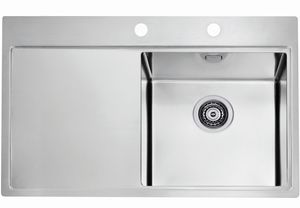 Küchenspüle Edelstahl 79 cm Einbauspüle mit Spülbecken rechts, Pure 40