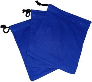 100 Baumwollbeutel mit Kordelzug 16x18 cm blau