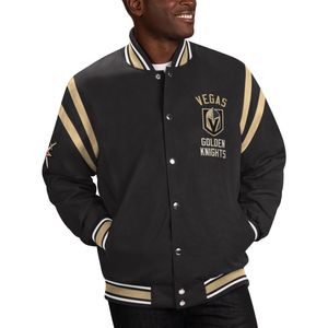 G-III - NHL Vegas Golden Knights Tailback Varsity Jacke : Schwarz L Farbe: Schwarz Größe: L