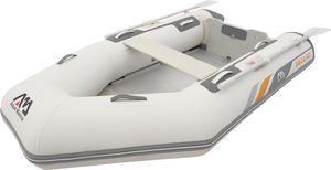 Aqua Marina Deluxe Schlauchboot 250x129 cm mit verstärktem Hochdruck-PVC-Gewebe Reparaturset Handpumpe Sitzbank Transporttasche Paddel Weiß