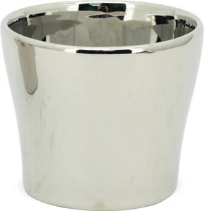 Topf konisch Pflanzgefäß Pflanztopf silber Ø 13x11 cm