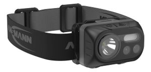 ANSMANN LED Stirnlampe mit Gestensteuerung inkl. Batterien & 4x Halteclips
