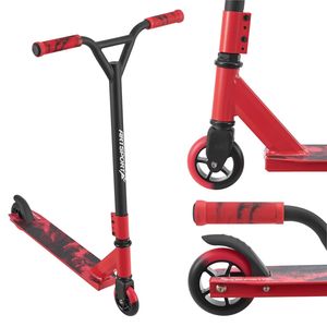 ArtSport Stunt Scooter Red Smoke - Trick Roller für Kinder & Jugendliche - 360° Lenker, 100 mm Alu Räder - Tretroller Rot Schwarz
