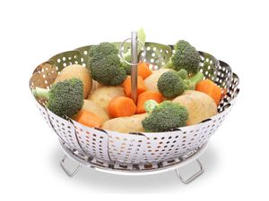 Gemüsesieder Dampfgareinsatz Topf Dämpfkorb für Gemüse 14-24 cm aus Edelstahl