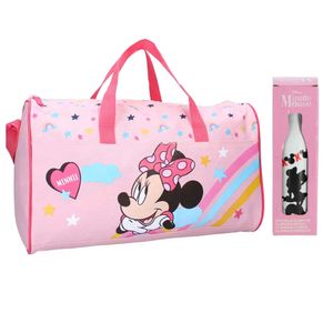 Disney Minnie Maus 2tlg. Set Kinder Sporttasche Tasche plus Trinkflasche 600 ml