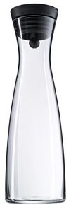 WMF Basic Wasserkaraffe 1,5 liter, Glaskaraffe, Silikondeckel, CloseUp-Verschluss, Höhe 32,7 cm