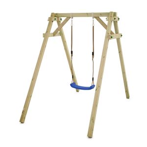 WICKEY Detský hojdačkový rám Smart One Swing so sedadlom, hojdačkový rám, jednoduchá hojdačka, drevená hojdačka - modrá
