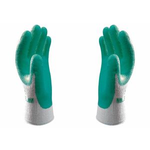 SHOWA Handschuhe Green Grip 310G Latex mit Strickbund 9