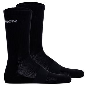 Salomon Unisex Socken, 2er Pack - EVASION CREW, Wandersocken, atmungsaktiv Schwarz 36-38