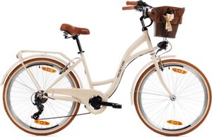 Goetze Mood 26 | 17 Zoll City Bike Damen Fahrrad, Komfortrahmen, 6- Gang Shimano Tourney, V-Brake Bremsen, Korb mit Bezug! Goetze Mood 26 | 17 Zoll City Bike Damen Fahrrad, Komfortrahmen, 6- Gang Shimano Tourney, V-Brake Bremsen, Korb mit Bezug!