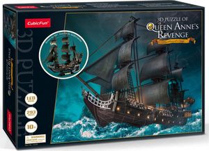 CUBICFUN Svetelné 3D puzzle plachetnica Queen Anne's Revenge 293 dielikov