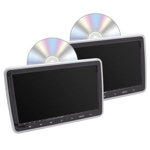 25,65cm (10,1 Zoll) LED-TFT Kopfstützenmonitor-Set mit DVD-Player, 1280x600px, HDMI, USB, SD, Cinch (12V, Paar)
