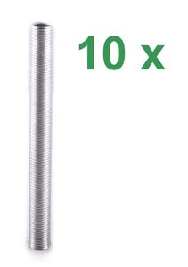 10x M10 Gewinderöhrchen Gewinderohr Gewinde Rohr 10cm 100mm für Porzellanfassung