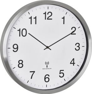 TFA Dostmann XXL analógové nástenné hodiny, 60.3548.02, priemer 50 cm, kovový rám, veľký ciferník, farba biela, 508 x 65 x 508 mm