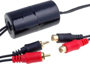 Audioproject A259 - Autoradio NF Entstörfilter Entstörer Noise Filter Cinch Stecker vergoldet (20 Hz - 33 kHz) Ground Loop Isolator Auto Verstärker