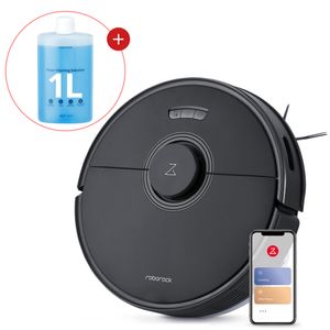 Roborock Q7 Max Saugroboter (S5 Max Upgrade), 4.200 Pa, LDS Navigation, Kehr- & Nassfunktion, inkl. 1000ml Bodenreiniger, Schwarz