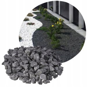 Basaltsplitt 16–32 mm 5 kg – Zierstein für Garten, Wege & Dekoration, Dekostein, Gartenstein