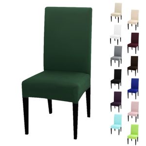 Stuhlhusse Stretch Dunkelgrün elastischer Universal Stuhlüberzug Esszimmer Stuhlbezug Dehnbar, 1 Stück