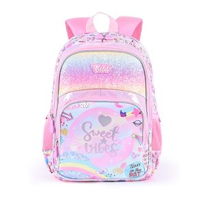 Lovely Sweetheart Rainbow Rucksack Leicht Kinder Schule Büchertasche Entlastung reduzieren und Wirbelsäule schützen,Rosa