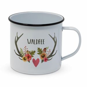 PPD Waldfee Happy Metal Mug, Henkelbecher, Kaffeebecher, Becher, Tasse, Metall, 500 ml, 180001167