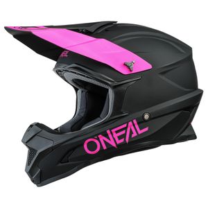 Oneal 1Series Solid Motocross Helm Farbe: Schwarz/Pink, Grösse: S (55/56)
