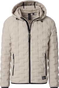CASAMODA Herren Outdoor-Steppjacke Stehkragen Kapuze Regular Beige L