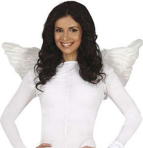 Weiße Flügel mit Federn 65cm Weiße Flügel mit Federn 65cm