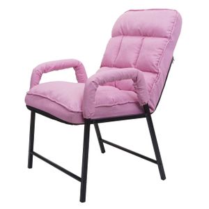 Jídelní židle HWC-K40, židle čalouněná židle, 160kg nosnost opěradla nastavitelná kov  látka/textil růžová
