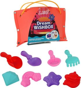Set aus Schaufeln und Sandformen Kristalle mit Tasche - rosa