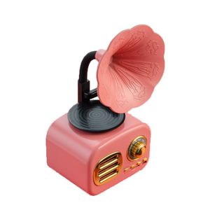 Mini Tragbarer Retro Bluetooth-kompatibler Lautsprecher TF-Karten Wireless Lautsprecher Musik Player-Rosa