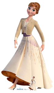 Frozen 2 - Anna - Cream Dress - Pappaufsteller Standy - 164x94 cm