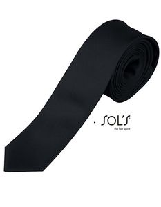 SOLS Unisex kravata úzká 00598 černá 152 x 5 cm