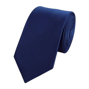 Fabio Farini - Krawatte - elegante Dunkelblaue Herren Schlips - Krawatten in 6cm Schmal (6cm), Dunkelblau - Moon Indigo