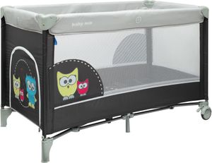 Dětská cestovní postýlka Baby Mix Sova tmavě šedá Dětská cestovní postýlka Baby Mix Sova tmavě šedá