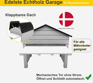 Echtholz Garage mit automatischen Tor (öffnet u. schließt automatisch) Echtholz Garage mit automatischen Tor (öffnet u. schließt automatisch)