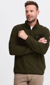 FQ1924 FQHarry Herren Fleecepullover Fleecejacke Troyer mit Brusttasche Label-Details Regular fit