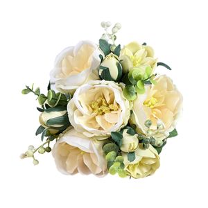 Hochzeitsstrauß realistische romantische ästhetische dekorative Kunstseidenblume 10-köpfige Simulation Hibiskus Hochzeitsdekoration-Sekt