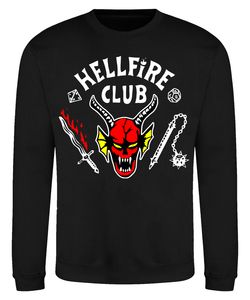 Hellfire Club - Stranger Things Hawkings Pullover Sweatshirt, Schwarz, XL, Vorne