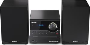 SHARP XLB517DBK Mirco-Soundsystem 45W (Digitalradio mit DAB, DAB+ und UKW/FM-Radio, Bluetooth, USB, CD, MP3), schwarz