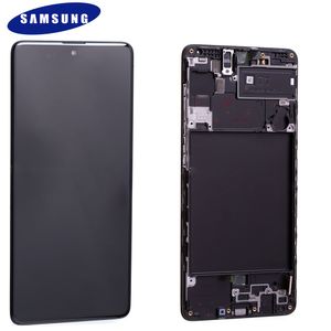 Originální Samsung Galaxy A71 A715F LCD displej Dotykový displej AMOLED Digitizer (Service Pack) Schwarz GH82-22152A / GH82-22248A