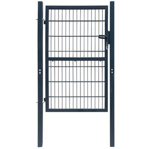 vidaXL 2D plotová brána (jednoduchá brána) antracitově šedá 106x170 cm
