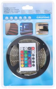 Grundig - LED Lichterkette - mit Fernbedienung - 3 m - Rot Blau Grün