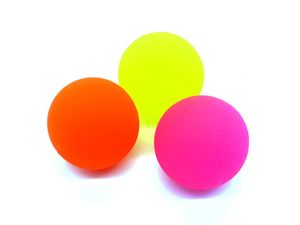 3 x XL Neon Flummi Gummi Ball 60 mm Mitgebsel Kinder Springball orange, pink, gelb