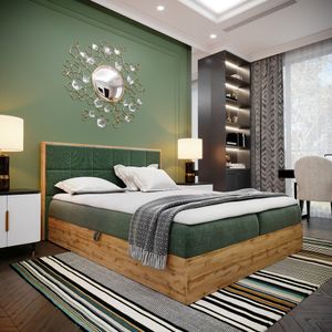 Boxspringbett Doppelbett LOFT 2 - Das perfekte Bett für Ihr Schlafzimmer. 140x200cm Bett mit Bonellmatratze, mit Bettkasten für Bettwäsche und Topper
