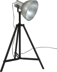vidaXL Stojacia lampa 25 W vintage strieborná 61x61x90/150 cm E27