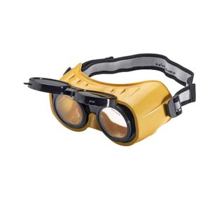 Schutzbrille klappbar Vorhänger DIN 5 mit Kopfband und Seitenschutz geeignet für Brillenträger, Schweißschutzbrille