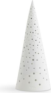 Kähler Nobili Teelichtleuchter Kegel Ø 10,5 x 25,5 cm Keramik weiß 692418