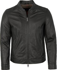 Milestone - Herren Lederjacke Lammnappa schwarz : 56