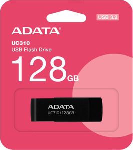 Pamięć USB ADATA UC310 o pojemności 128 GB w kolorze czarnym z interfejsem USB 3.2 Gen1
