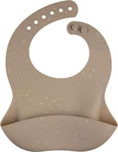 Canpol Babies Silikonlätzchen mit Tasche - DOTS Beige